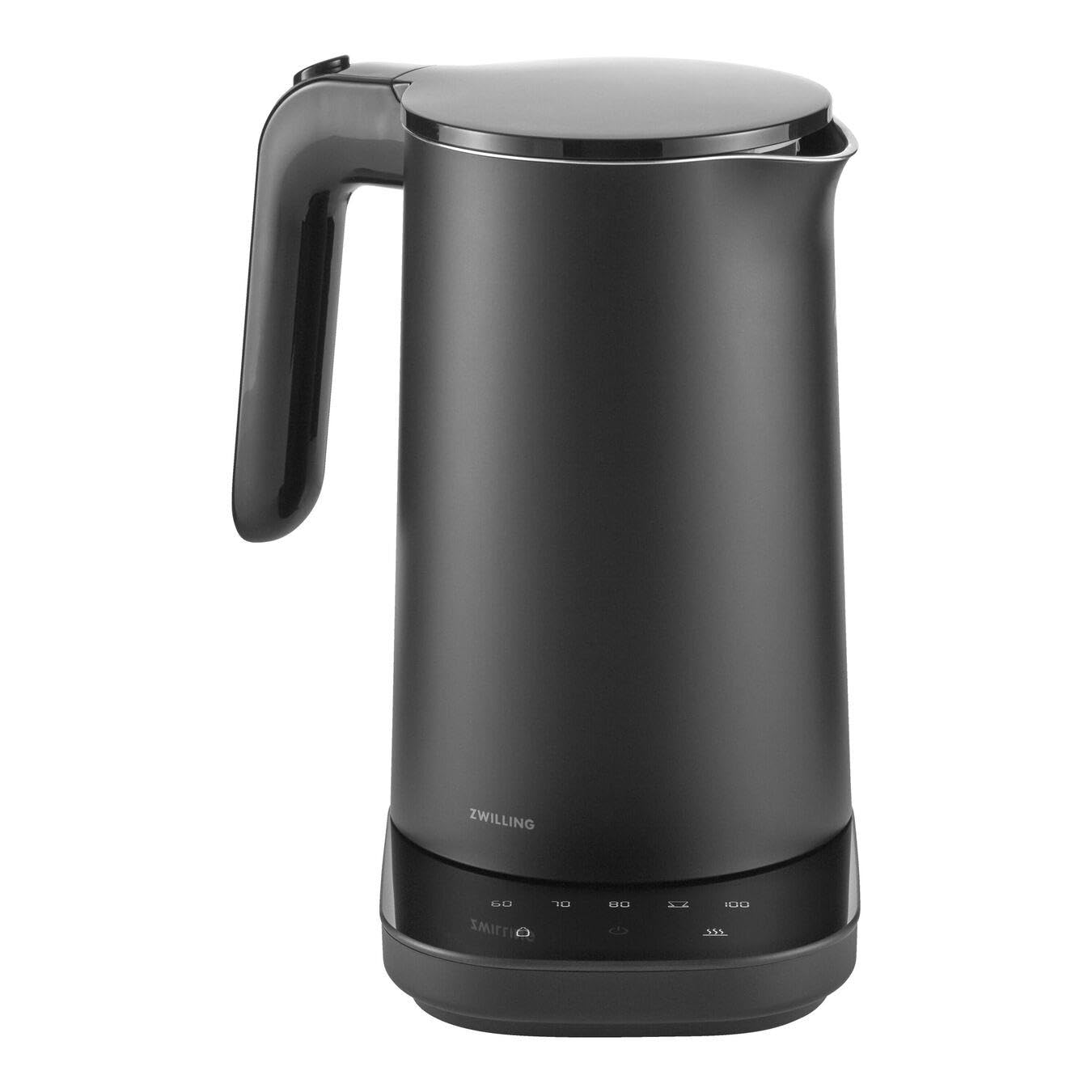 ZWILLING ENFINIGY Wasserkocher Pro mit 6 Temperatureinstellungen, Warmhaltefunktion, Edelstahl-Behälter, 1850 Watt, 1 Liter, Schwarz