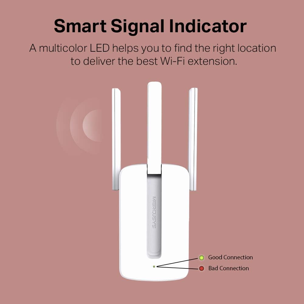 Diagram showing the Smart Signal Indicator LED with green for good connection and red for bad connection