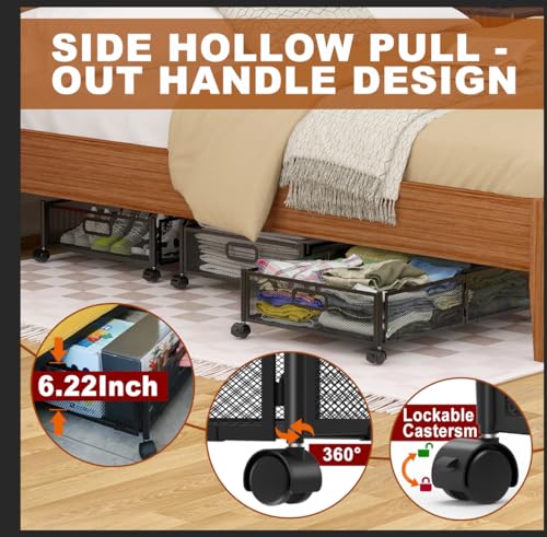 Almacenamiento debajo de la cama para organizar mantas y ropa de invierno en habitaciones pequeñas 3
