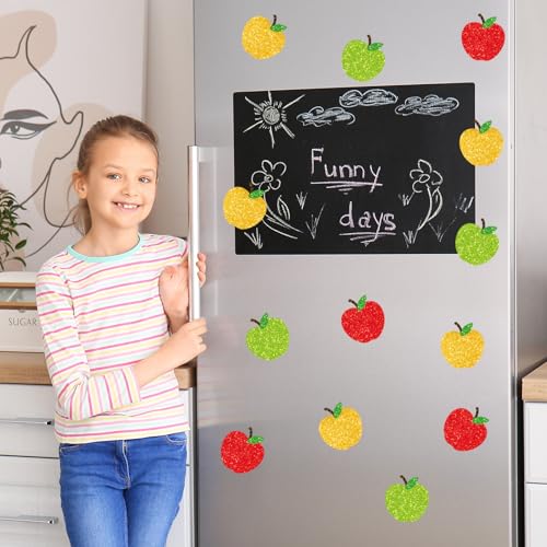 16 Imánes Decorativos de Manzana Rojo Amarillo Verde miniatura 6