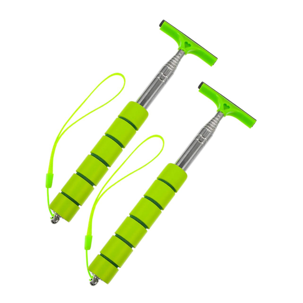 PRETYZOOM Rearview Mirror Wiper Windshield Cleaner 2 Pack Retractable Car Squeegee Telescopic Handle for Cleaning