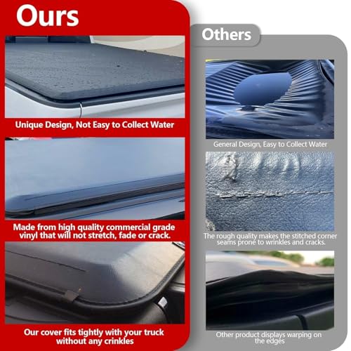 Image of Soft Roll Up Truck Bed Tonneau Cover Compatible with 2024-2026 Ford Ranger 5FT or 5' 1 inch(61 inch) Bed Waterproof Double Layer 2024 2025 2026, Not fit Cargo Management Rails