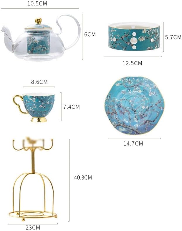 Light Luxury Ceramic Afternoon Tea Fruit Flower Teapot Sets for Home Hotels