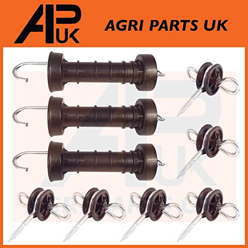 3x Electric Fence Gate Handle & 6x Insulators Kit Heavy Duty Pack Spring NEW - Image 5
