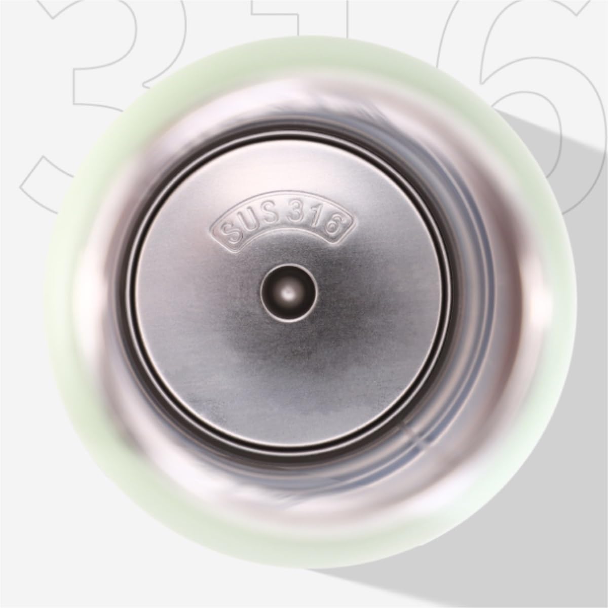 Borraccia Bottiglia d'Acqua Sportiva Portatile for Tazza Termica da Esterno di Grande capacità in Acciaio Inossidabile Water Bottle(Grün)