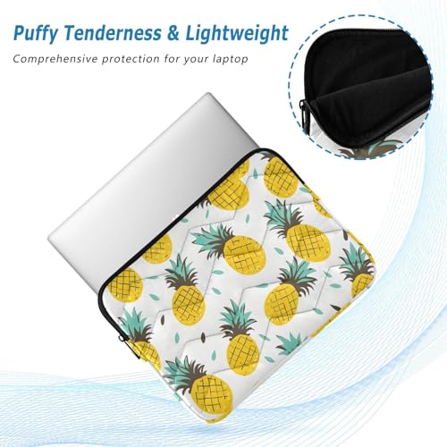 Funda para portátil 13-14 pulgadas con diseño de piñas amarillo miniatura 5