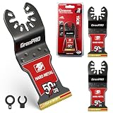 GRENPRO 3-Pack TiCN Carbide Oscillating Saw Blades for Metal Cutting