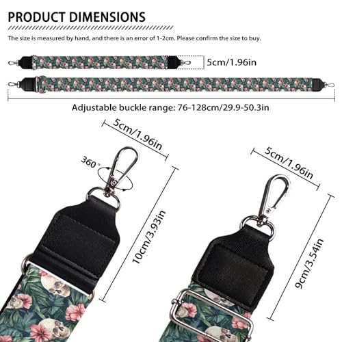 Image of Adjustable Purse Strap for Women, Crossbody Wide Handbag Strap Replacement, Sturdy Bag Strap with Silver Hardware