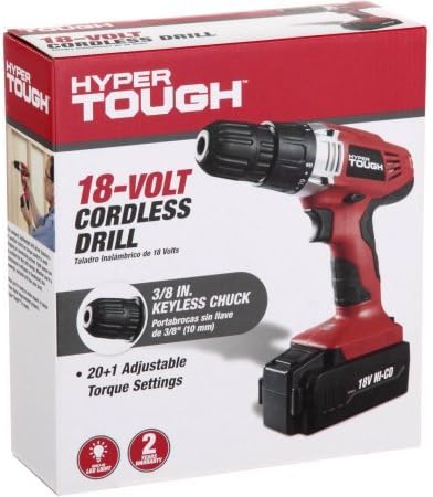 Hyper Tough 18V Cordless Drill product box