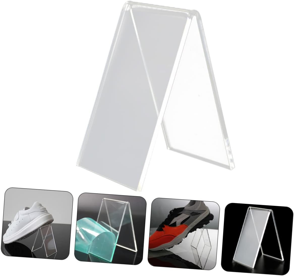 Ciieeo 20pcs Acrylic High-Heeled Shoe Display Racks Type Storage Stands for Female Shoes for Store Marketing and Showcase Malls and Supermarkets