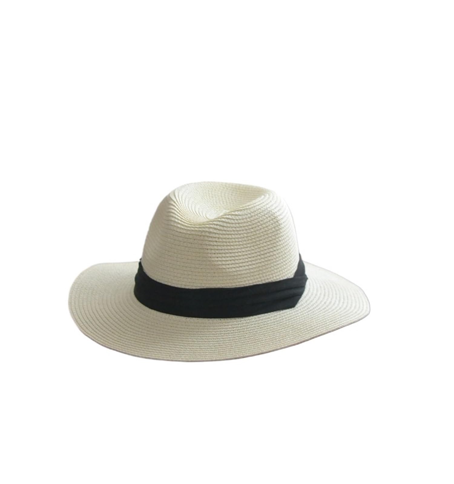Cappello Pescatore Donna Cappello di Paglia A Testa Grande con Pieghevole in Intrecciata Plus Size 60-64cm A Cilindro da Uomo Protezione Solare Ombreggiante