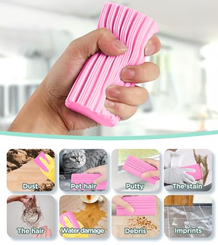 Image of Washable Sponge Duster for Dusting & Cleaning - Reusable Multipurpose Cleaning Tool, Ultra-Soft & Non-Scratch for Furniture, Electronics, Cars & More