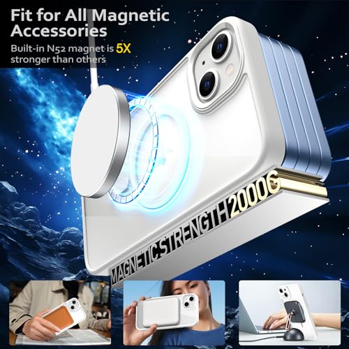 Coque iPhone 14 antichoc blanche et transparente compatible MagSafe