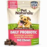 Pet Naturals Probiotics for Dogs – 160 Soft Chews, Dog Probiotic for Digestive & Gut Health Support with 120M CFUs + Prebiotics, Immune Support for Occasional Upset Stomach, Duck Flavor, All Breeds