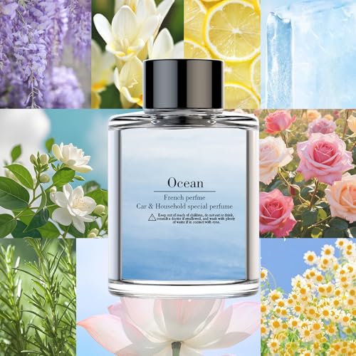 Image of Smart Car Air Freshener Refill, 100 ML Car Diffuser Perfume, Lasts 4-6 months, Made with Natural Plant Extracts, French Imported Fragrance - Ocean
