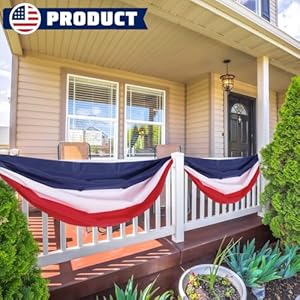 Large Patriotic US Flag Bunting Decorations 4th of July Large Red, White & Blue -2x20 Ft Veterans Day Memorial Days Celebration Decorations Home Garden Outdoor-1Pack Large Patriotic US Flag Bunting Decorations 4th of July Large Red White Blue 2×20 Ft Veterans Day Memorial Days Celebration Decorations Home Garden Outdoor 1Pack