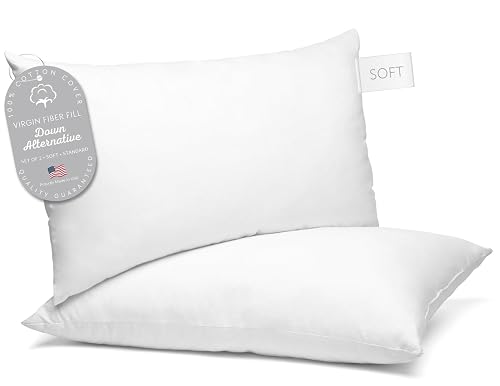 Digital Decor 100% Cotton Luxury Hotel Pillows Standard Size Set