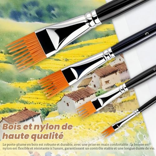 ZIJANG 4 Pièces Pinceaux de Peinture à Dents de Peigne – vue 3