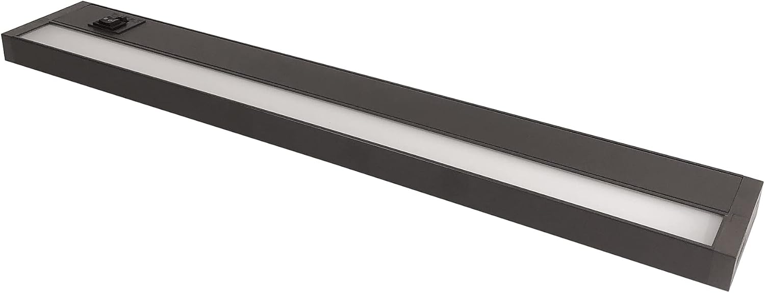 Nora NUDTW-8822/345/BZ Series LEDUR Tunable White 120V Edge-Lit Under Cabinet, 3000/4000/5000K (Bronze, 22")