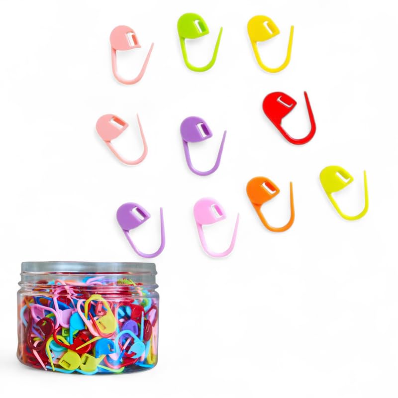 Crochet Marker Pins (15 U)– Stitch Markers, Plastic Locking Clips, Knitting Crochet Place Markers-image-46