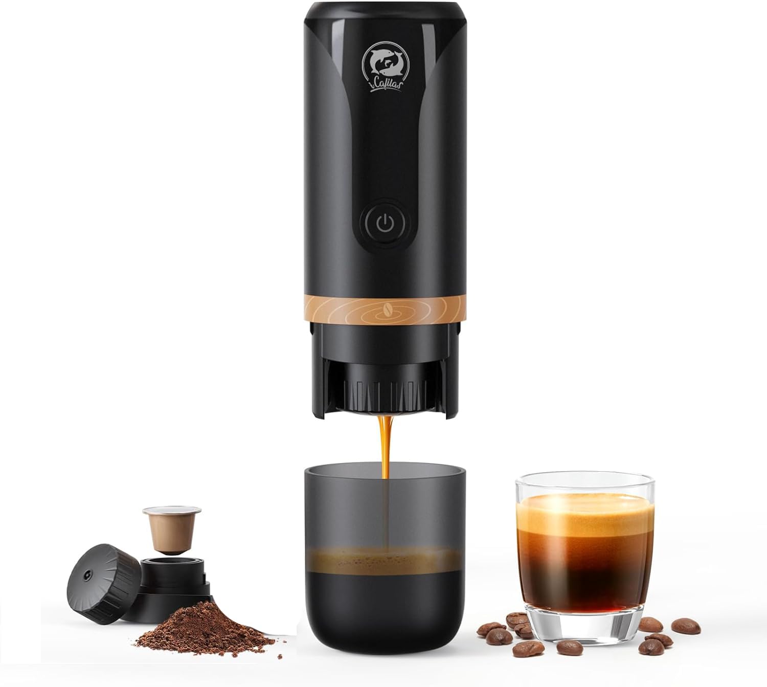 BRBHOM The Original Portable French Press Stainless Steel Coffee Maker Premium Vacuum Insulated Travel Mug Hot & Cold Brew French Presses (YJ04)