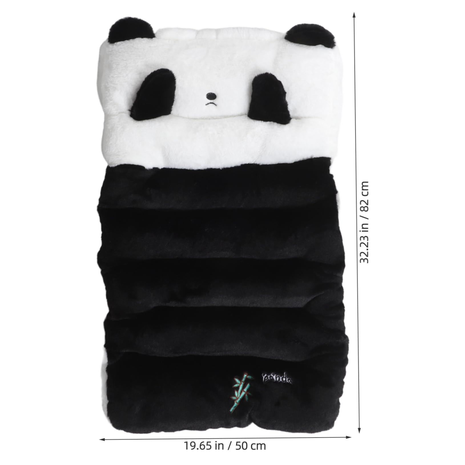 MAGICLULU Gepolstertes Gartensitzkissen aus Plüsch mit Panda Design Weiches Sitzkissen für Autofahrer Geeignet als Winter Auto Zubehör für Kaltes Wetter im Innenraum