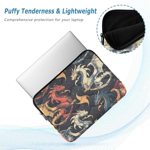 Funda para portátil 13-14 pulgadas diseño dragón impermeable miniatura 5