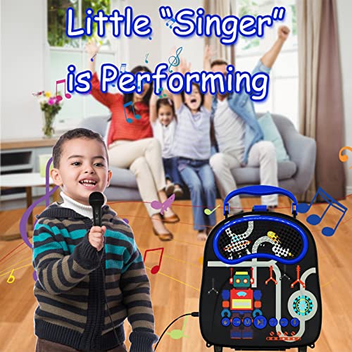 Kids Karaoke Machine For Boys Girls With 2 Microphones Bluetooth Toddler Singing Machine Portable Children Karaoke Speaker With Voice Changer For Birthday Festival Party Gift #TOP2