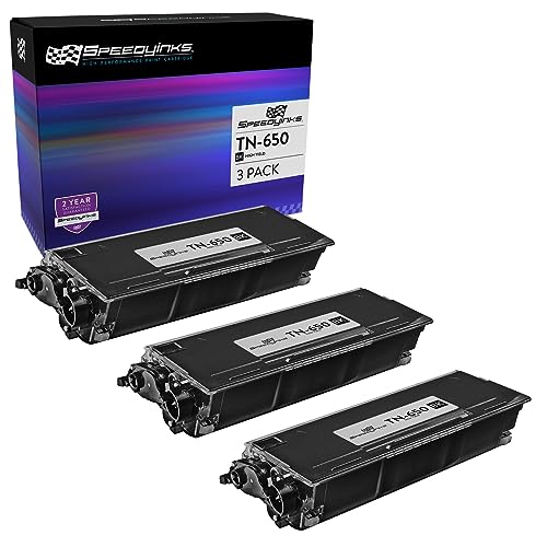 SPEEDYINKS Compatible Toner Cartridge Replacements for Brother TN650 High Yield (Black, 3-Pack) Compatible with Brother DCP-8050 DCP-8080 DCP-8085 HL-5340 HL-5350 HL-5370 HL-537