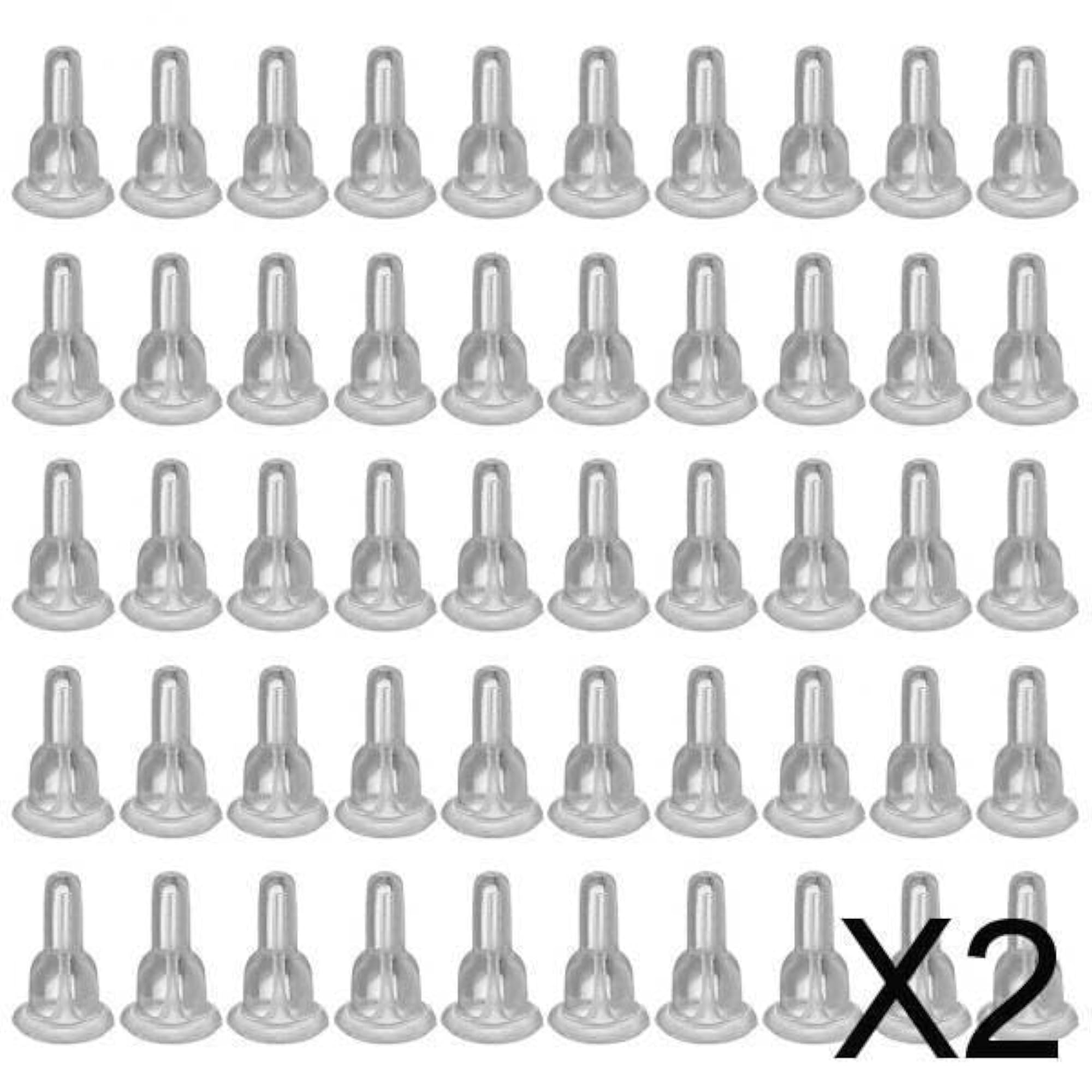 Silicone Earring Backs Stoppers Caps, 50pcs Set