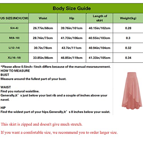 Chennie Ruffle Irregular Draped Half Skirt High Low Maxi Skirts Waist Zipper Solid Color Casual Skirt For Women And Girls #TOP6
