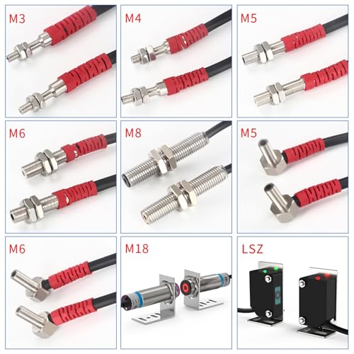 Sensor fotoeléctrico de haz pasante M6 con codo miniatura e interruptor NPN NO 7