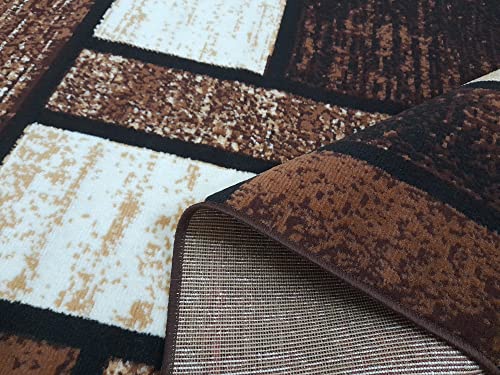 Image of Soft Thick Washable Rugs for Home Decor Living Room 5x7 Feet (150 x 200 Cm) Brown Color