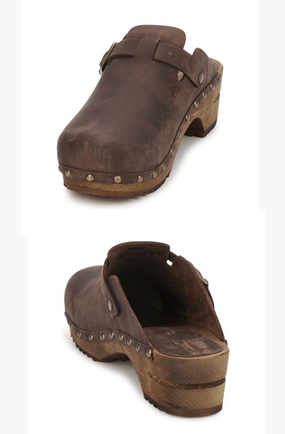 Sanita, Wood-Kristel Open Oil Leather, Scarpe Sandali Zoccoli Medici Moda Casual Fashion Medical Clogs