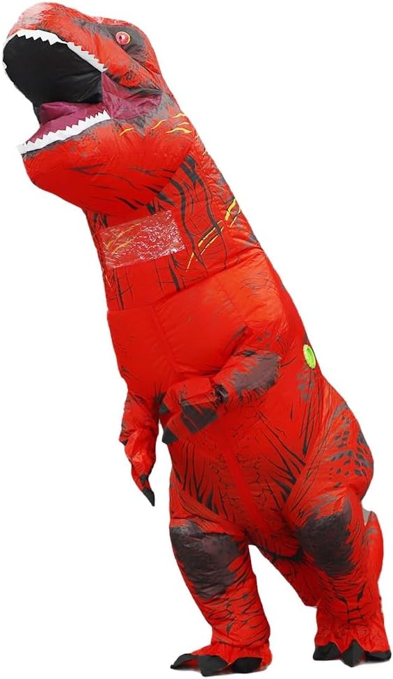Inflatable Dinosaur Costume Adult Trex Costume Adult Blow up T-Rex Costume Halloween Costumes for Women - Image 3