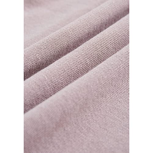 Image of CHICWISH Women's Mock Neck Satin Spliced Bubble Sleeves Knit Top