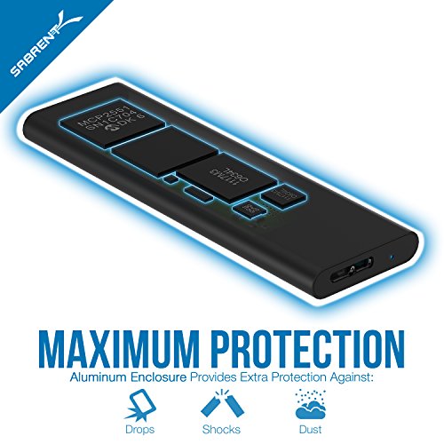 Sabrent Box Case da SSD M.2 [NGFF] a USB 3.0 in Alluminio (EC-M2MC)