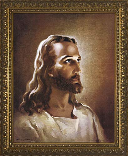 Catholic to the Max | Head of Christ by Warner Sallman Framed Art Reproduction Print Under Glass | Made in The USA (11x14)