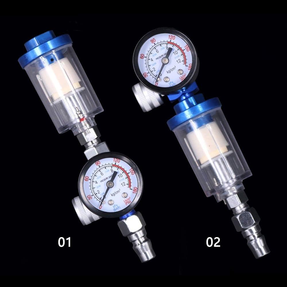1/4" Air Compressor Oil Water Spray Paint Gun Separator for Spray Gun in-line Air Oil Water Separator Filter(2)
