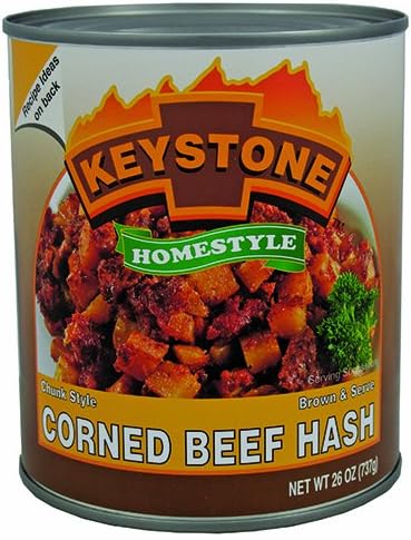 Keystone Brand Meats Corned Beef Hash, 26 Ounce (Pack of 12)