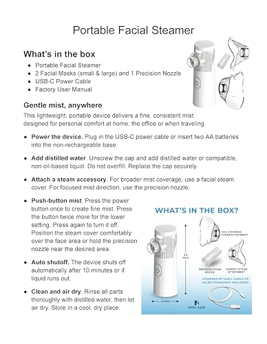 image for FREEZE2TRIM Nebu Ease Portable Facial Steamer & Personal Fine Mist Dev