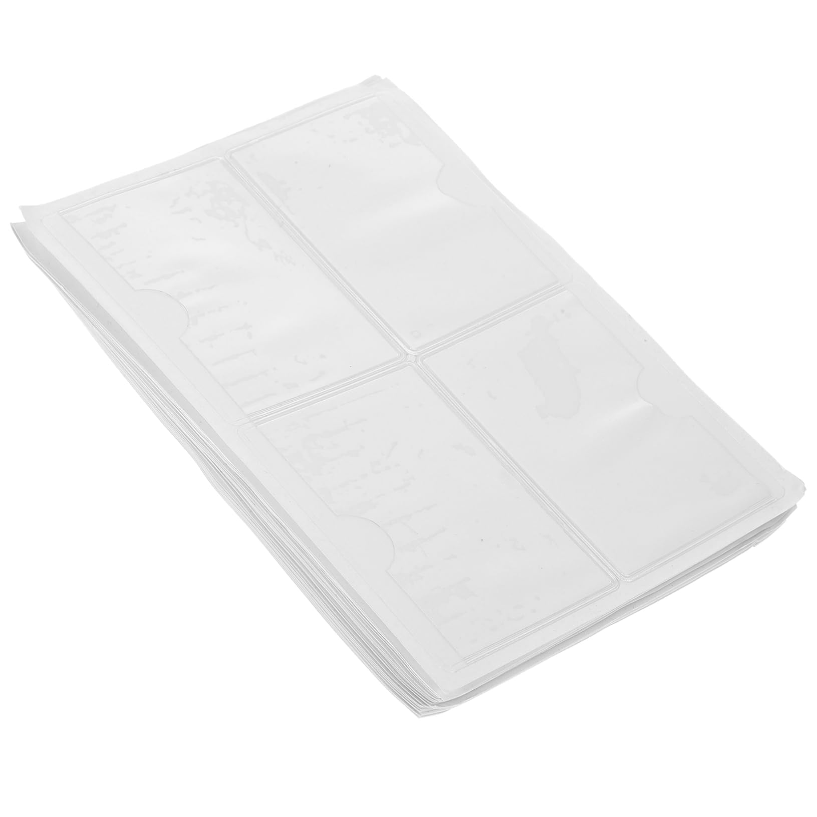 100 Stück Selbstklebende Transparente Kartenhalter für Visitenkarten und Fotos Schützende Kunststofftaschen mit Klebender Rückseite Geeignet für Glatte Oberflächen und Bürozubehör