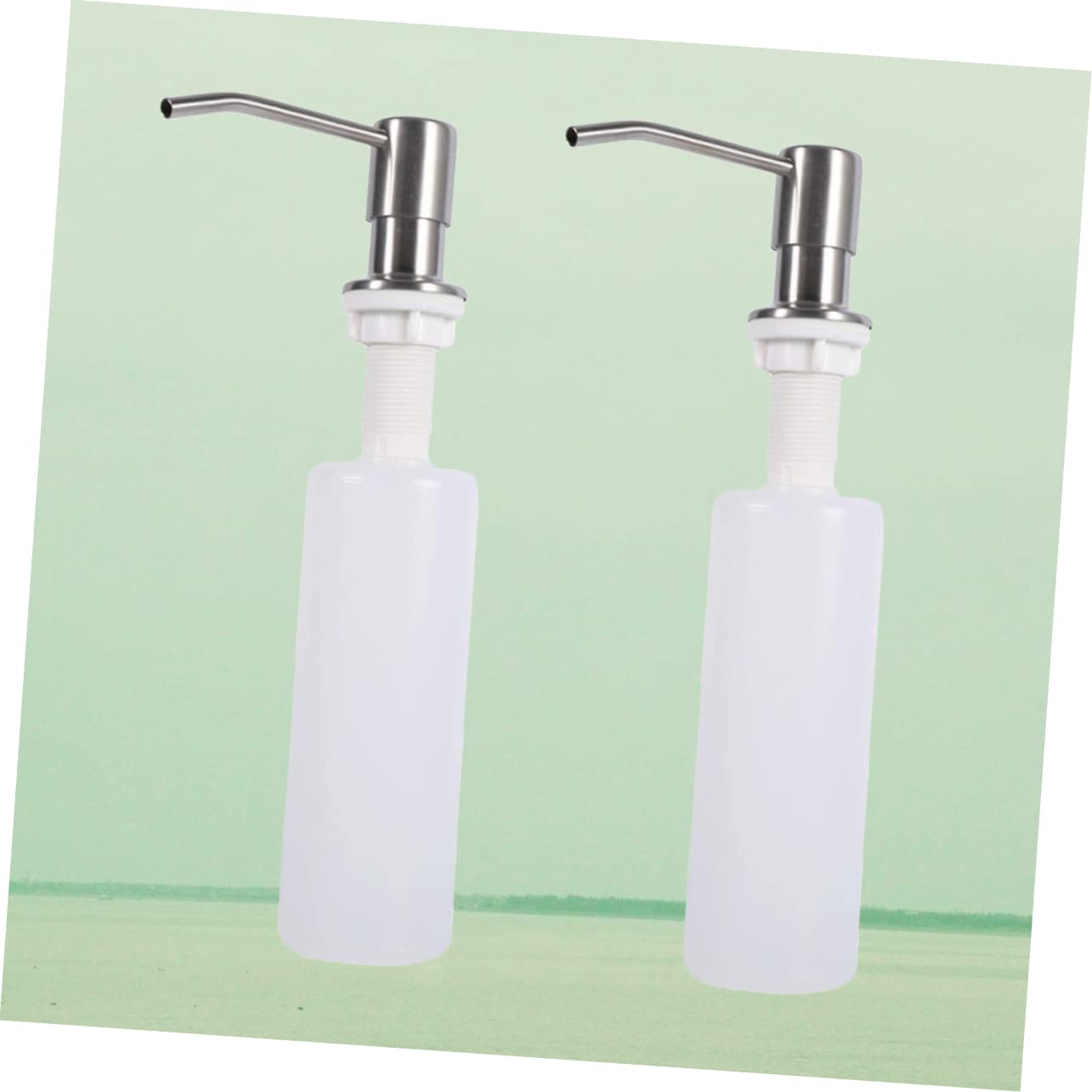 UKCOCO 2 Unidades Dispensador de Jabón Bomba Dispensadora de Cocina Capacidad de 300 Ml Fácil Instalación y Rellenado Repetido para Uso Diario en Cocina y Cuarto de Baño