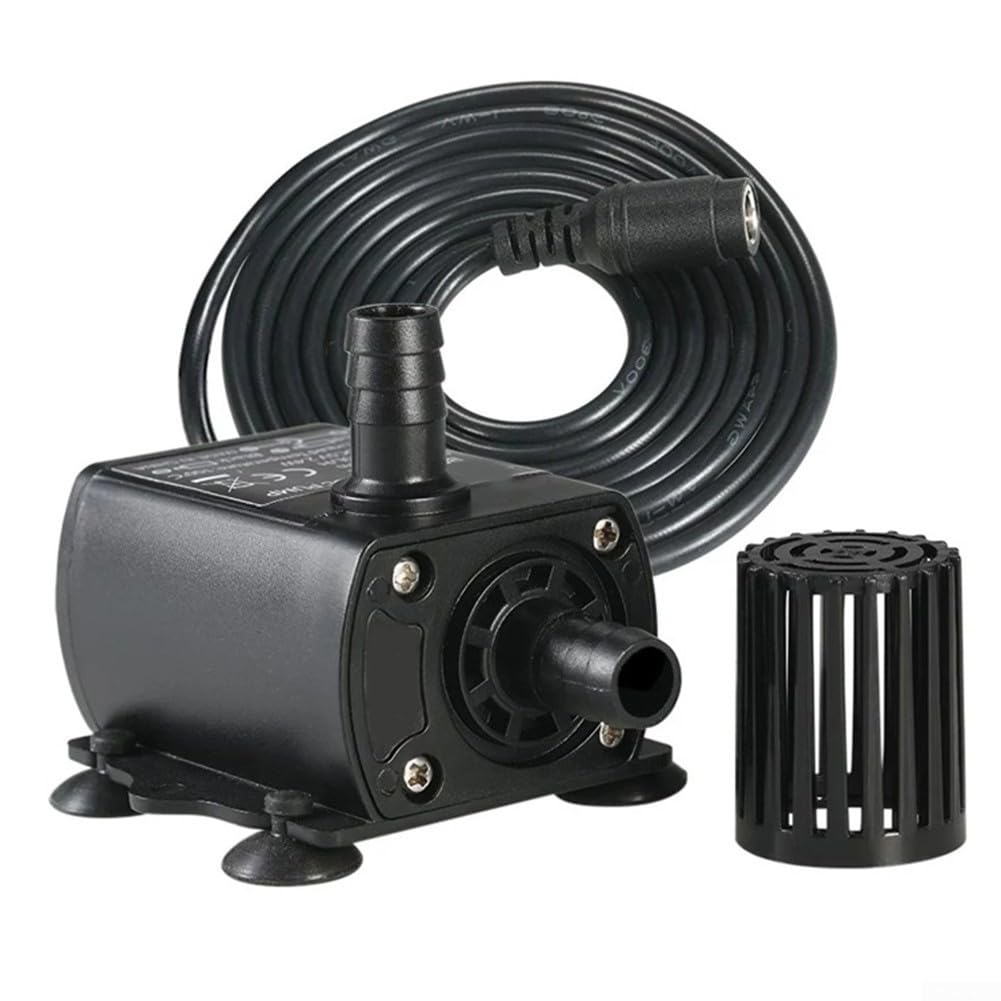 High Lift Submersible Water Pump 400L/H DC12V Brushless Motor for Ultra Quiet Fountain Pump for Aquarium Hydroponics Irrigation System 59.5mm