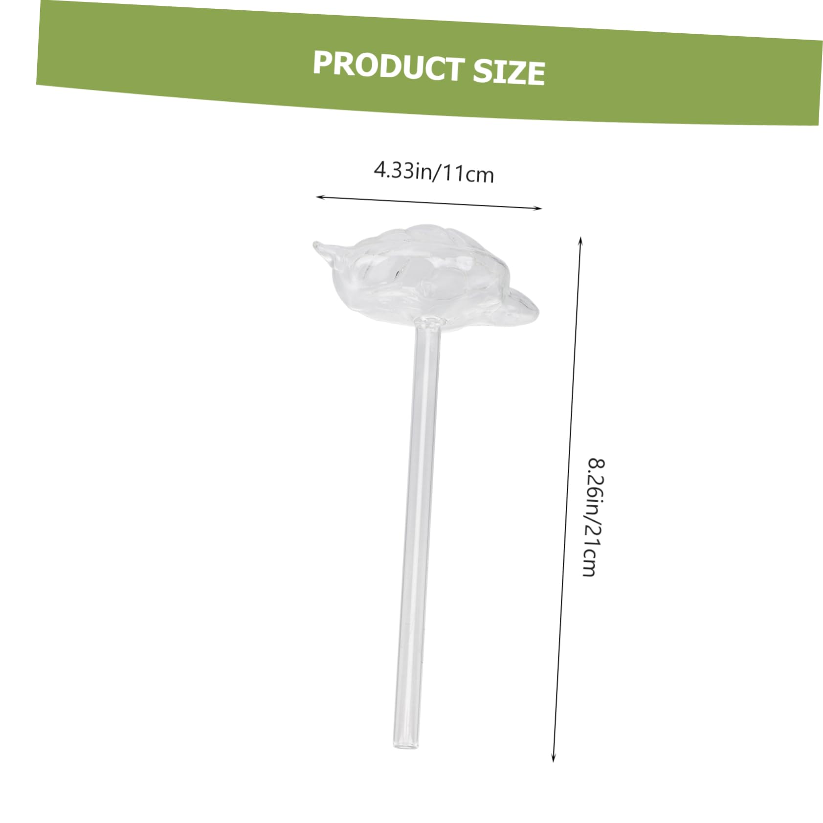 FUNOMOCYA Animal Shape Self Watering Flower Watering Device Automatic Drip Irrigation for Indoor Plants Turtle Design High Borosilicate Glass for Vacation Plant Care Single Pack