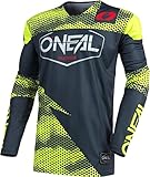 Diseño de cuello sin cuello O\'Neal  Jersey de Motocicleta  Bicicleta de Enduro  Material de Secado rápido y Ligero, diseño sin Cuello, Ajuste atlético  Jersey Mayhem Covert  Adultos  Carbón Neon Amarillo  Talla M