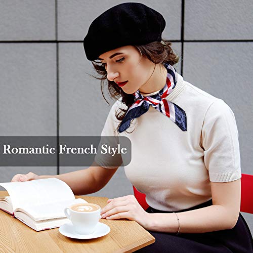 Wool Beret Hat French Artist Beanie Beret With Skily Scarf For Women Girls () #TOP3