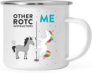 Andaz Press Funny Quirky 11oz. Stainless Steel Campfire Coffee Tea Mug Thank You Gift, Other ROTC Instructors Me, Horse Unicorn, 1-Pack