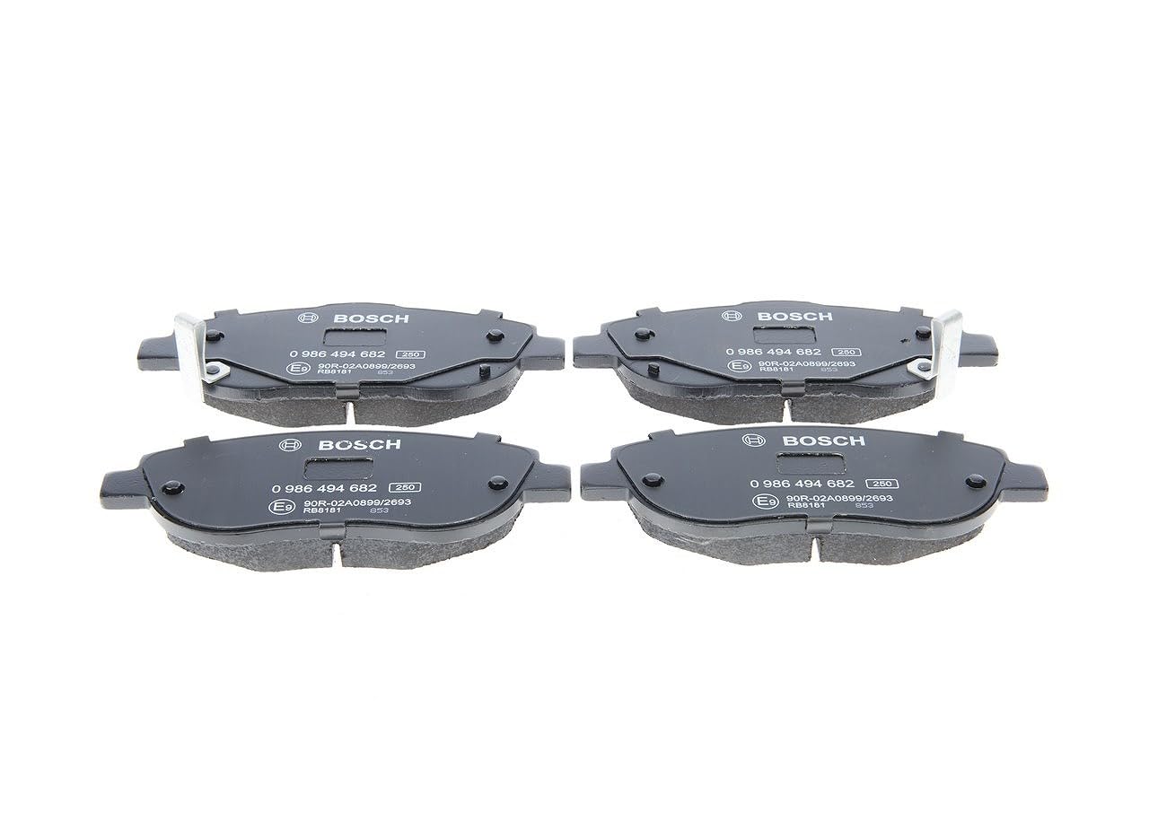 Bosch BP1677 - Pastiglie Freni Auto, Delantero - Calidad Bosch - Reducción de Ruido y Polvo - Certificación ECE-R90 - Sin Cobre - 1 Juego de 4 Pastillas