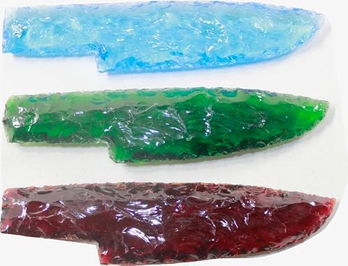 Mountain Man Knife 3 Glass Ornamental Knife Blades #1242